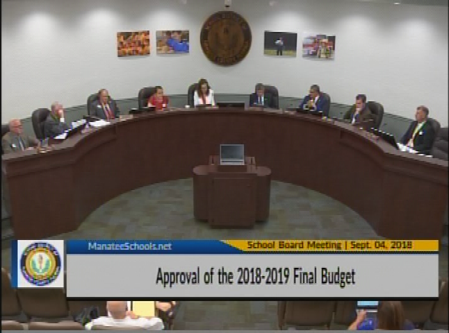 School Board Budget Meeting September 4, 2018