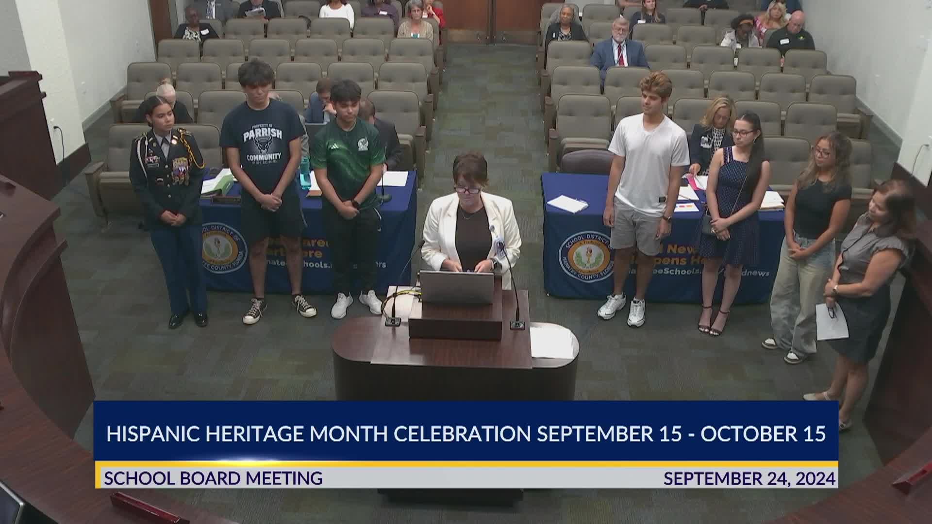 School Board Recognition - Hispanic Heritage Month - September 24, 2024